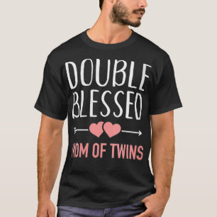 Womens Double gewonden Mom of Twins VNeck T-shirt