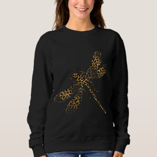 Womens Dragonfly Leopard Print T-shirt | Uniek
