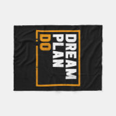 Womens Dream Plan Do - Insrational Quote Motivatio Fleece Deken (Voorkant (Horizontaal))
