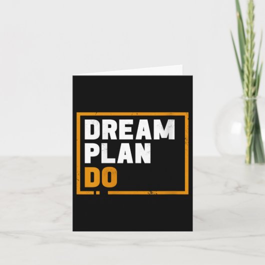 Womens Dream Plan Do - Insrational Quote Motivatio Kaart (Voorkant)