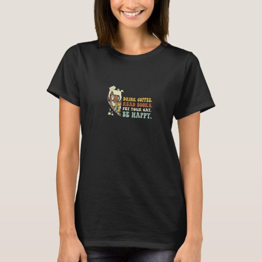 Womens Drink koffie lezen boeken plaatsen waar je  T-shirt (Voorkant)