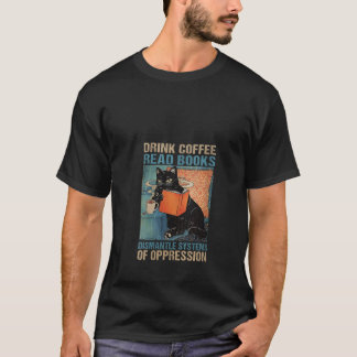 Womens Drink koffie voor boeken die systemen demon T-shirt