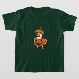 Women's Duck Pumpkin Halloween Tee Shirts. T-shirt
