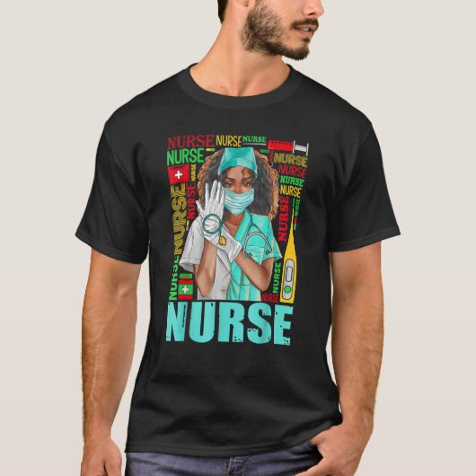 Womens Dy Black Nurse Week 2023 Costume Black Hist T-shirt (Voorkant)