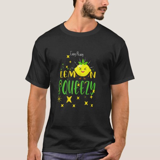 Womens Easy Peasy Lemon Squeezy Fun Lemon Summerti T-shirt (Voorkant)