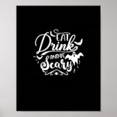 Womens Eat Drink And Be Scary Halloween Modern Poster (Voorkant)