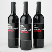 Womens Eat Sleep Lobster Roll Herhalen Maine Lobst Wijn Etiket (Flessen)