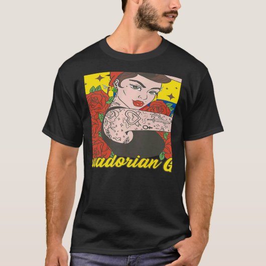 Womens Ecuadorian Girl Ecuador T-shirt (Voorkant)