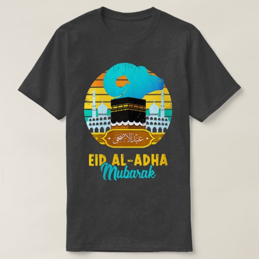 Womens  Eid Al Adha Mubarak Kareem Funny Ha T-shirt (Design voorkant)