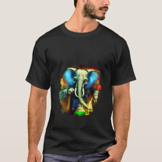 Womens Elephant Mad Scientist Mixing Chemicals Che T-shirt