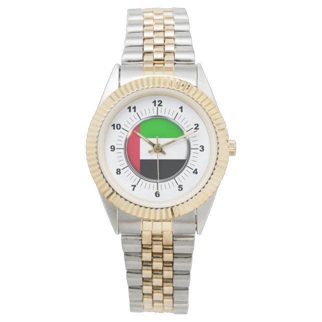 Women's Emirates Flag Two-Tone Armband horloge (Voorkant)