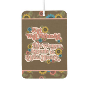 Women's Empowerment Retro jaren 60 en 70 Bloemen Luchtverfrisser