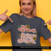 Women's Empowerment Retro jaren 60 en 70 Bloemen T-shirt