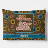 Women's Empowerment Retro jaren 60 en 70 Floral Bl Etui (Achterkant)