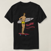 Womens Encinitas Surf  Surfboard 60s T-shirt (Design voorkant)
