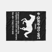 Womens Equinetrovert Definition Equine Horse Lady Fleece Deken (Voorkant (Horizontaal))