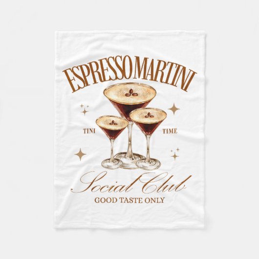 Womens Espresso Martini Social Club Drinking Tail  Fleece Deken (Voorkant)