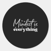 Womens Everything Is Mindset Insrational Mind Moti Ronde Sticker (Voorkant)