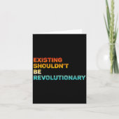 Womens Existing Shouldn't Be Revolutionary Retro V Kaart (Voorkant)