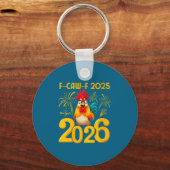 Womens F-caw-f 2025 Happy New Year 2026 Funny Chic Sleutelhanger (Voorkant)