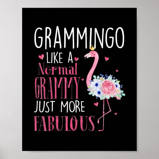 Womens Fabulous Grammy oma moeder Funny Poster (Voorkant)
