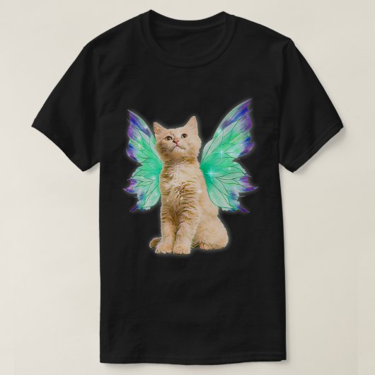 Womens Fairycore Aesthetic Fairy Cat Realistic Fae T-shirt (Design voorkant)
