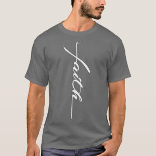 Womens Faith Cross Bijbel Verse God Christelijk T-shirt