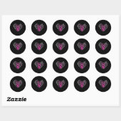 Womens Faith Hope Love Breast Cancer Awareness N  Ronde Sticker (Vel)
