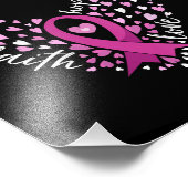 Womens Faith Hope Love Breast Cancer Awareness Pin Foto Afdruk (Hoek)