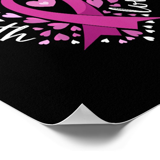 Womens Faith Hope Love Breast Cancer Awareness Pin Poster (Hoek)
