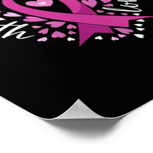 Womens Faith Hope Love Breast Cancer Awareness Pin Poster (Hoek)