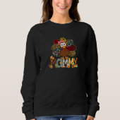 Womens Fall Turkey Mammy  Thanksgiving Doodle Gran Trui (Voorkant)