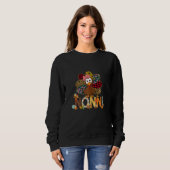 Womens Fall Turkey Nonni Thanksgiving Doodle Gr Trui (Voorkant volledig)