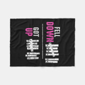 Womens Fell Down Got Up Motivational Funny Sitive  Fleece Deken (Voorkant (Horizontaal))