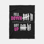 Womens Fell Down Got Up Motivational Funny Sitive  Fleece Deken (Voorkant)