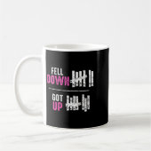 Womens Fell Down Got Up Motivational Funny Sitive  Koffiemok (Links)
