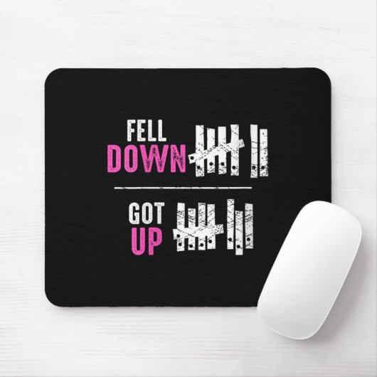 Womens Fell Down Got Up Motivational Funny Sitive  Muismat (Met muis)
