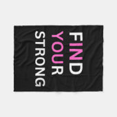 Womens Find Your Strong, In You! V-neck  Fleece Deken (Voorkant (Horizontaal))