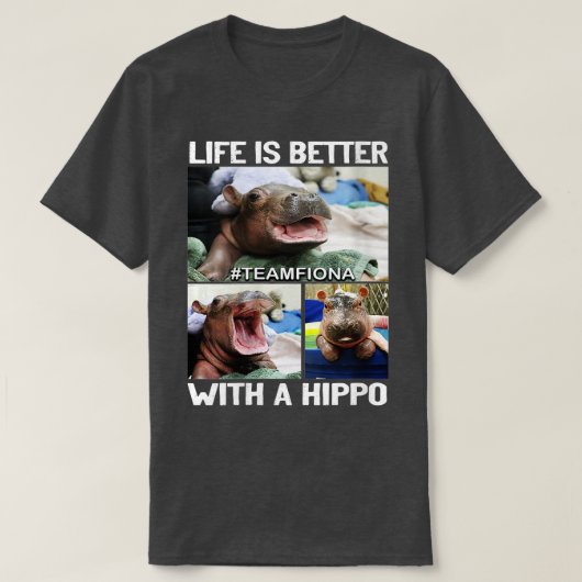 Womens Fiona de Hippo Baby VNeck T-shirt (Design voorkant)