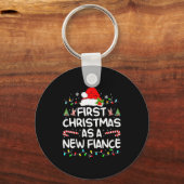 Womens First Christmas With My Hot New Fiance Enga Sleutelhanger (Voorkant)