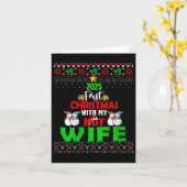 Womens First Christmas With My Hot New Wife 2025 C Kaart (Gele Bloem)