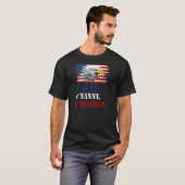 Womens First Mama Now Nanny American Eagle Flag Fa T-shirt (Voorkant volledig)