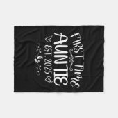 Womens First Time Auntie Est 2025 Soon To Be Mom M Fleece Deken (Voorkant (Horizontaal))