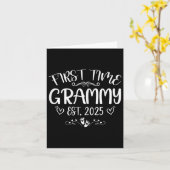 Womens First Time Grammy Est 2025 Soon To Be Mom M Kaart (Gele Bloem)