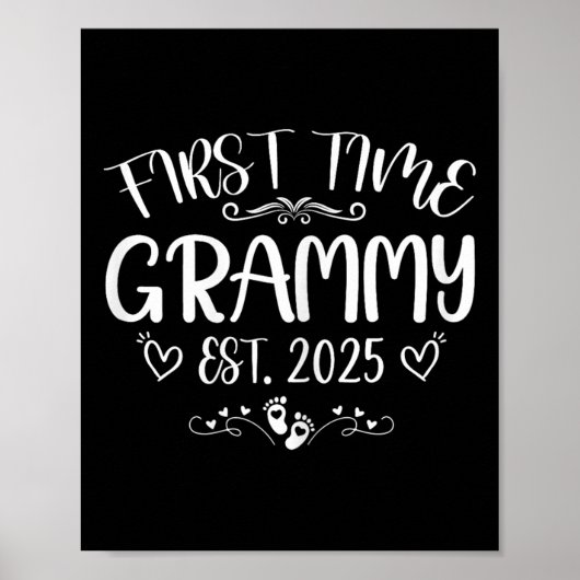 Womens First Time Grammy Est 2025 Soon To Be Mom M Poster (Voorkant)