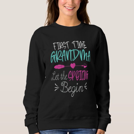Womens First Time Grandma Let Trui (Voorkant)