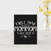Womens First Time Mommom Est 2025 Soon To Be Mom M Kaart (Gele Bloem)