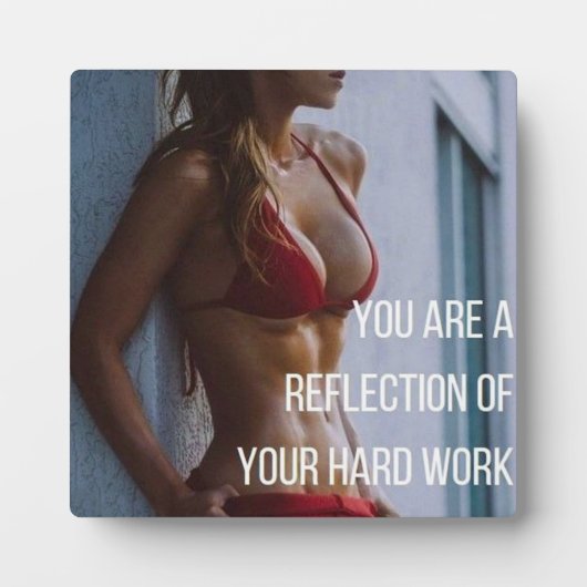 Women's Fitness Inspirerend woorden - Hard werken Fotoplaat (Voorkant)