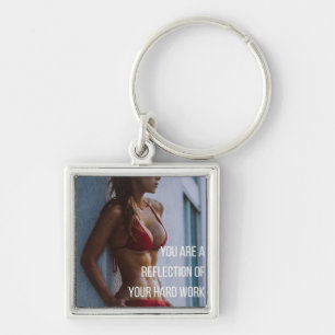 Women's Fitness Inspirerend woorden - Hard werken Sleutelhanger