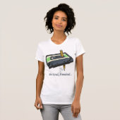 Womens fitted t-shirt with vintage humurous print (Voorkant volledig)